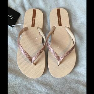 Ipanema Girls Glitter Flip Flips Size: 2/3